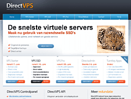 Screenshot van website DirectVPS