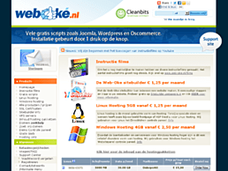 Screenshot van website Web-Oke.nl