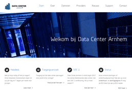 Screenshot van website Data Center Arnhem