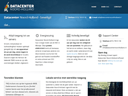 Screenshot van website Datacenter Noord-Holland