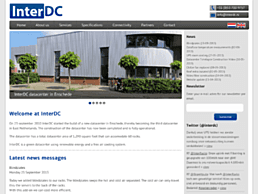 Screenshot van website InterDC