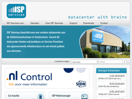 Screenshot van website ISP Services