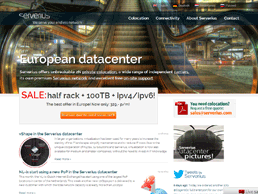 Screenshot van website Serverius