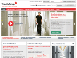 Screenshot van website TelecityGroup AMS 3