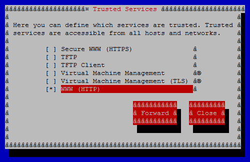Screenshot system-config-firewall