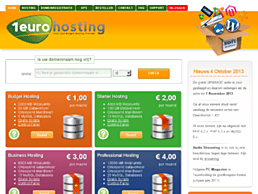Screenshot van website 1Eurohosting
