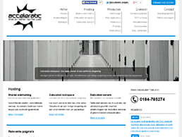 Screenshot van website Acceleratic