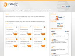 Screenshot van website Bitency