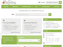Screenshot van website D-Hosting