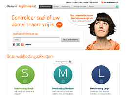 Screenshot van website Domein-Registreren.nl