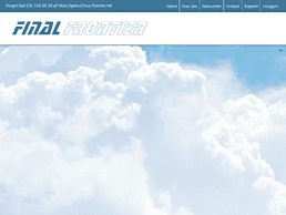 Screenshot van website Final Frontier