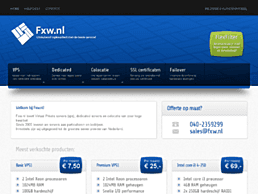 Screenshot van website FXW