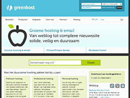 Screenshot van website Greenhost