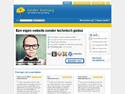 Screenshot van website Helder Hosting