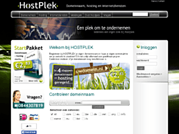 Screenshot van website HostPlek