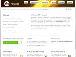 Screenshot van website JMD Hosting