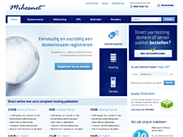 Screenshot van website Mihosnet