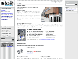 Screenshot van website Nedcomp Hosting