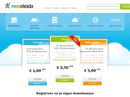 Screenshot van website Neostrada