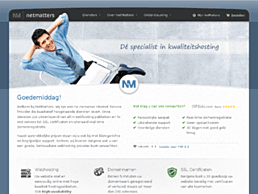 Screenshot van website NetMatters