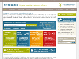 Screenshot van website Nitroserve
