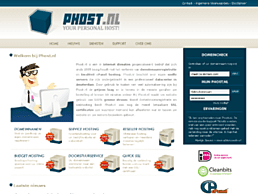 Screenshot van website Phost.nl