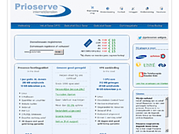 Screenshot van website Prioserve