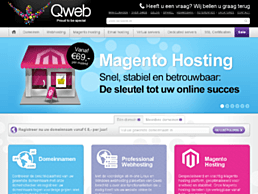 Screenshot van website Qweb