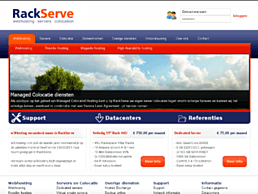 Screenshot van website RackServe