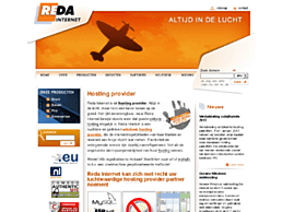 Screenshot van website Reda Internet