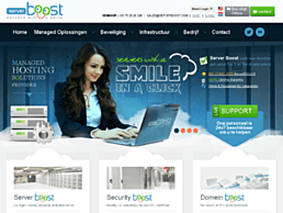 Screenshot van website Server Boost