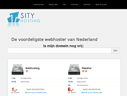 Screenshot van website Sity.Hosting