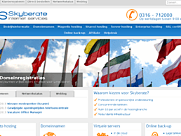 Screenshot van website Skyberate