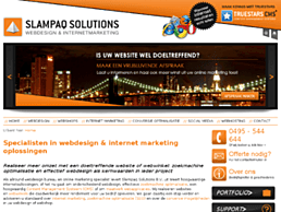 Screenshot van website Slampaq Solutions