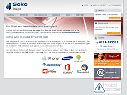 Screenshot van website Soko ISP
