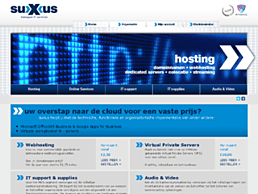 Screenshot van website suXus
