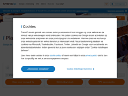 Screenshot van website TransIP