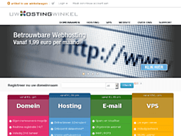 Screenshot van website uwHostingwinkel