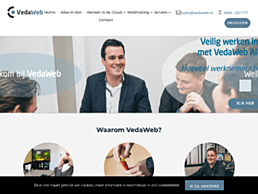 Screenshot van website VedaWeb