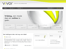 Screenshot van website Vivor