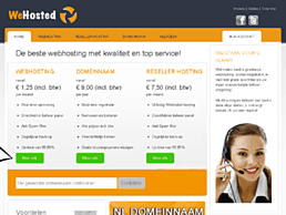 Screenshot van website WeHosted