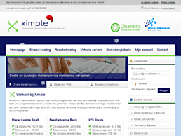 Screenshot van website Ximple