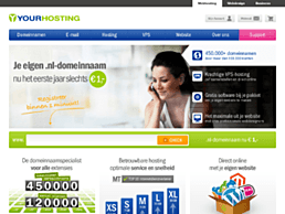 Screenshot van website Yourhosting